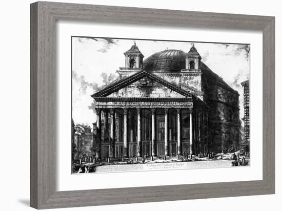 View of the Pantheon, from the 'Views of Rome' Series, C.1760-Giovanni Battista Piranesi-Framed Giclee Print