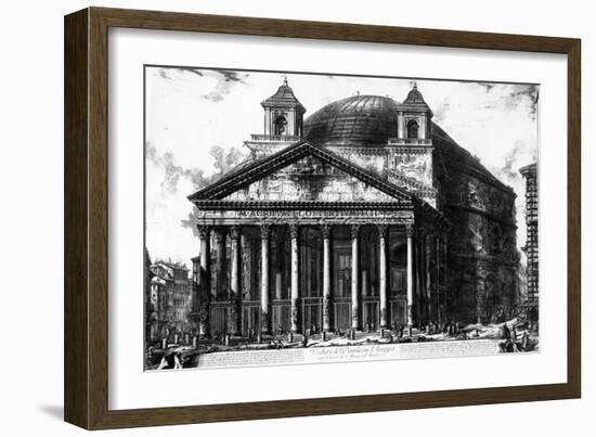 View of the Pantheon, from the 'Views of Rome' Series, C.1760-Giovanni Battista Piranesi-Framed Giclee Print