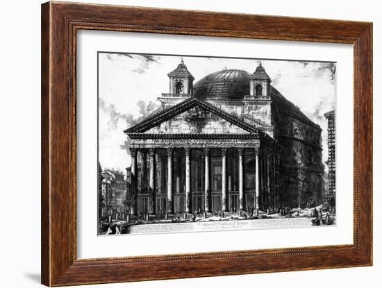 View of the Pantheon, from the 'Views of Rome' Series, C.1760-Giovanni Battista Piranesi-Framed Giclee Print