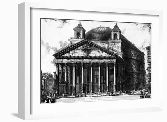 View of the Pantheon, from the 'Views of Rome' Series, C.1760-Giovanni Battista Piranesi-Framed Giclee Print