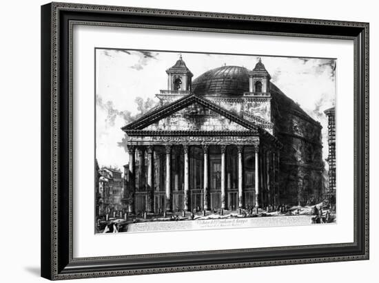 View of the Pantheon, from the 'Views of Rome' Series, C.1760-Giovanni Battista Piranesi-Framed Giclee Print