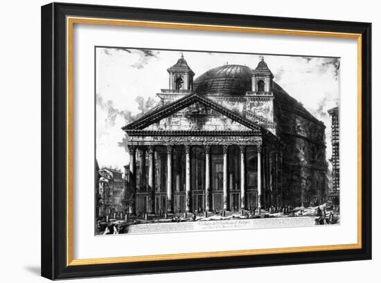 View of the Pantheon, from the 'Views of Rome' Series, C.1760-Giovanni Battista Piranesi-Framed Giclee Print