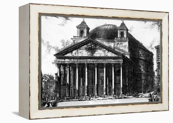 View of the Pantheon, from the 'Views of Rome' Series, C.1760-Giovanni Battista Piranesi-Framed Premier Image Canvas