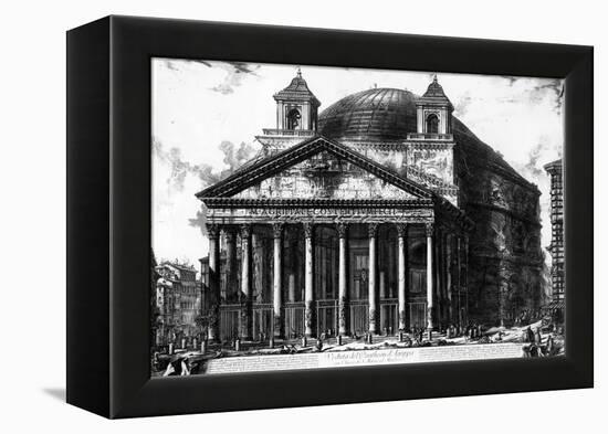 View of the Pantheon, from the 'Views of Rome' Series, C.1760-Giovanni Battista Piranesi-Framed Premier Image Canvas