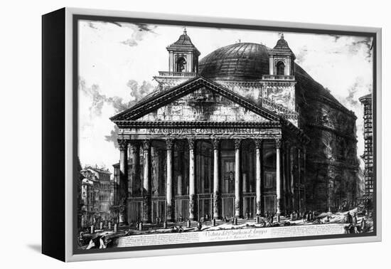 View of the Pantheon, from the 'Views of Rome' Series, C.1760-Giovanni Battista Piranesi-Framed Premier Image Canvas