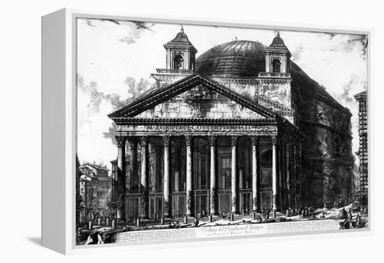 View of the Pantheon, from the 'Views of Rome' Series, C.1760-Giovanni Battista Piranesi-Framed Premier Image Canvas