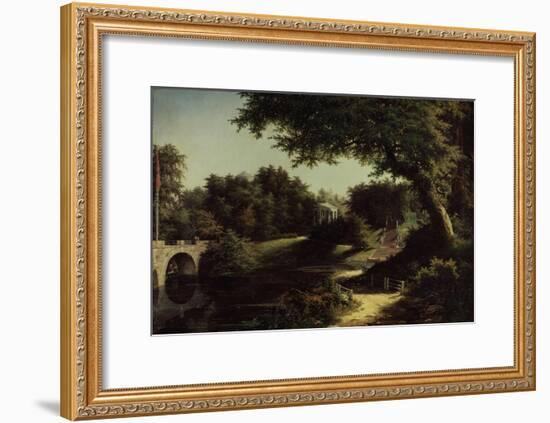 View of the Park in Pavlovsk-Mikhail Ivanovich Lebedev-Framed Giclee Print