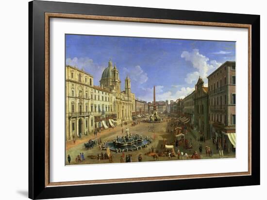 View of the Piazza Navona, Rome-Canaletto-Framed Giclee Print