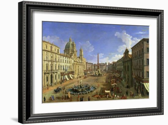 View of the Piazza Navona, Rome-Canaletto-Framed Giclee Print