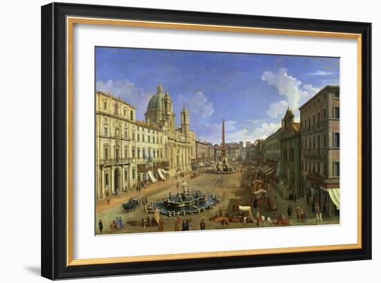 View of the Piazza Navona, Rome-Canaletto-Framed Giclee Print