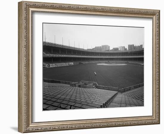 View of the Polo Grounds from the Bleachers to the Field and Grandstand, New York, July 3, 1914-William Davis Hassler-Framed Photographic Print