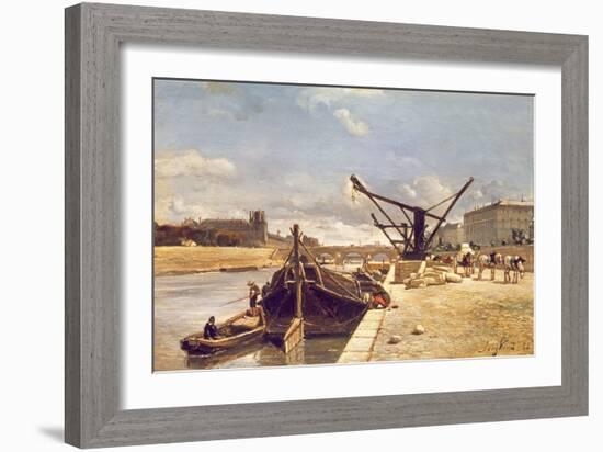 View of the Pont Royal, Paris-Johan-Barthold Jongkind-Framed Giclee Print