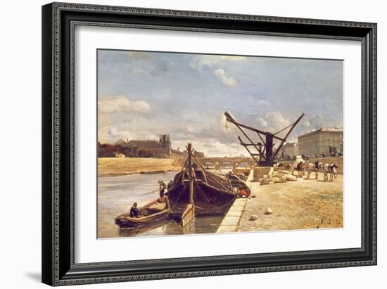 View of the Pont Royal, Paris-Johan-Barthold Jongkind-Framed Giclee Print