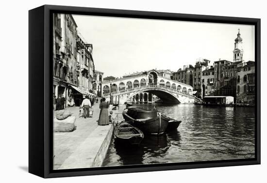 View of the Ponte Di Rialto-null-Framed Premier Image Canvas