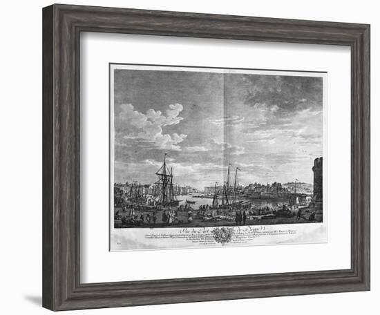 View of the Port of Dieppe, Series of 'Les Ports De France'-Claude Joseph Vernet-Framed Giclee Print