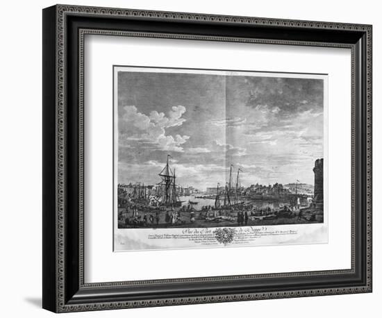 View of the Port of Dieppe, Series of 'Les Ports De France'-Claude Joseph Vernet-Framed Giclee Print