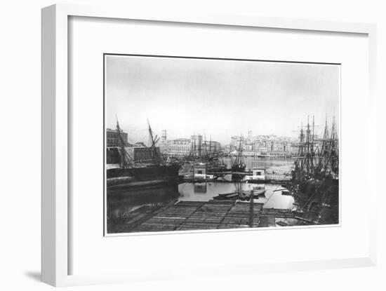 View of the Port of Marseilles, Late 19th Century-null-Framed Giclee Print