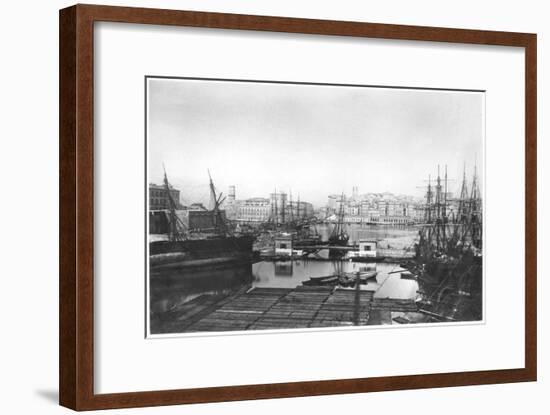 View of the Port of Marseilles, Late 19th Century-null-Framed Giclee Print