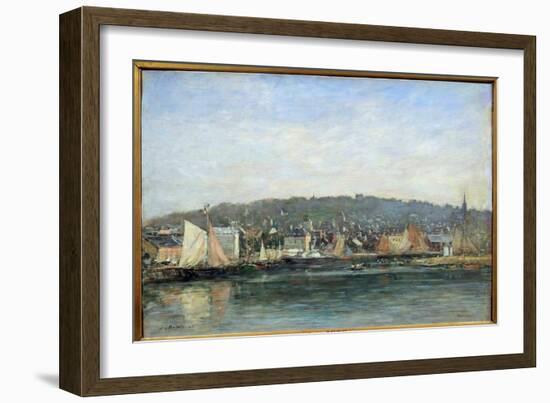 View of the Port of Trouville Painting by Eugene Louis Boudin (1824-1898), 19Th Century. Reims, Mus-Eugene Louis Boudin-Framed Giclee Print