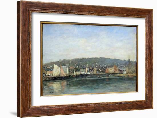 View of the Port of Trouville Painting by Eugene Louis Boudin (1824-1898), 19Th Century. Reims, Mus-Eugene Louis Boudin-Framed Giclee Print