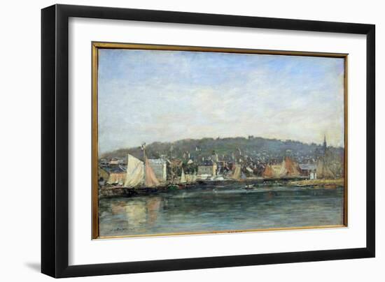View of the Port of Trouville Painting by Eugene Louis Boudin (1824-1898), 19Th Century. Reims, Mus-Eugene Louis Boudin-Framed Giclee Print