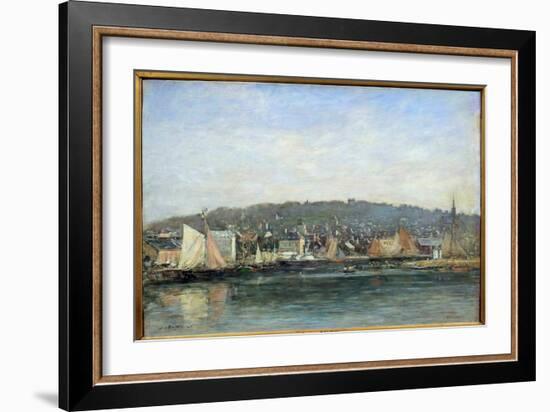 View of the Port of Trouville Painting by Eugene Louis Boudin (1824-1898), 19Th Century. Reims, Mus-Eugene Louis Boudin-Framed Giclee Print