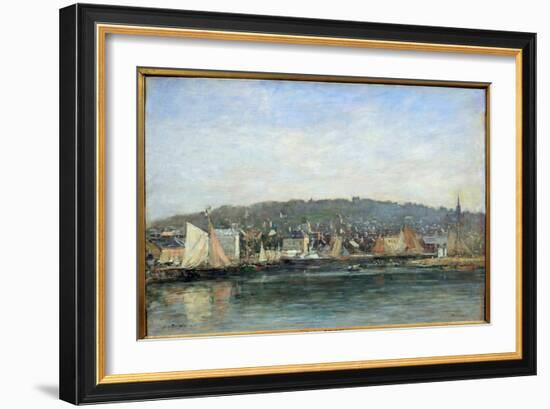 View of the Port of Trouville Painting by Eugene Louis Boudin (1824-1898), 19Th Century. Reims, Mus-Eugene Louis Boudin-Framed Giclee Print