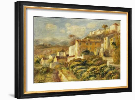 View of the Post Office, Cagnes; Vue de La Poste, Cagnes, 1907-Pierre-Auguste Renoir-Framed Giclee Print