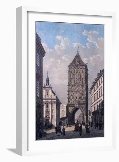 View of the Powder Tower from the West, 1835-Vincenc Morstadt-Framed Giclee Print