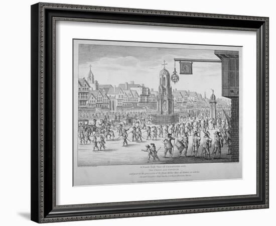 View of the procession of Marie de Medici along Cheapside, City of London, 1638 (1809)-Anon-Framed Giclee Print