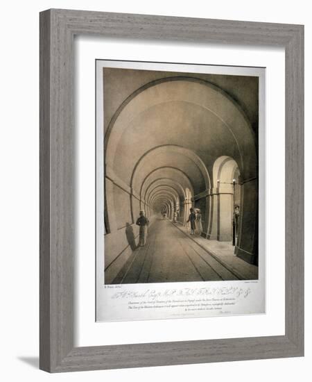 View of the (Propose) Western Archway of the Thames Tunnel, London, C1831-B Dixie-Framed Giclee Print