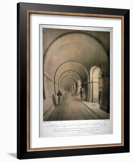 View of the (Propose) Western Archway of the Thames Tunnel, London, C1831-B Dixie-Framed Giclee Print