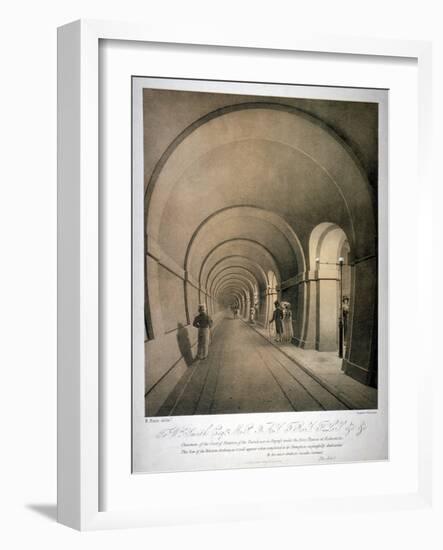 View of the (Propose) Western Archway of the Thames Tunnel, London, C1831-B Dixie-Framed Giclee Print