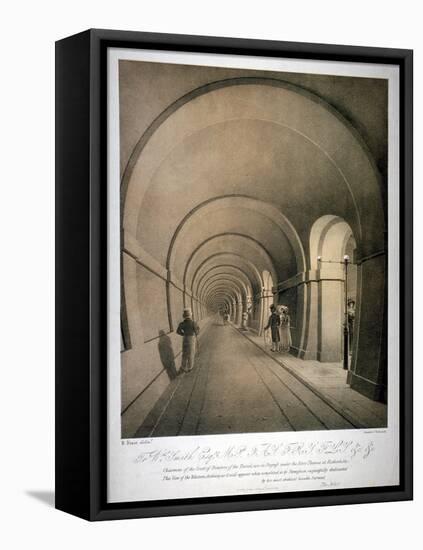 View of the (Propose) Western Archway of the Thames Tunnel, London, C1831-B Dixie-Framed Premier Image Canvas