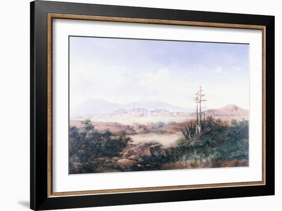 View of the Pueblo with Volcanoes-Emilio Boggio-Framed Giclee Print