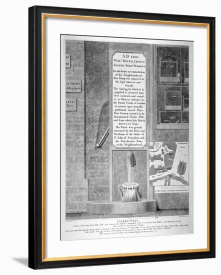 View of the Pump Near Clerks Well in Ray Street, Finsbury, London, 1822-Bartholomew Howlett-Framed Giclee Print