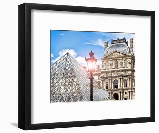 View of the Pyramid and the Louvre Museum Building, Paris, France, Europe-Philippe Hugonnard-Framed Photographic Print