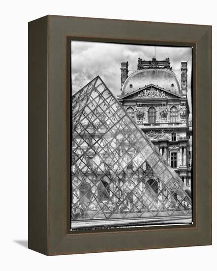 View of the Pyramid and the Louvre Museum Building, Paris, France, Europe-Philippe Hugonnard-Framed Stretched Canvas