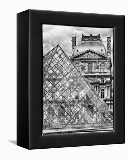 View of the Pyramid and the Louvre Museum Building, Paris, France, Europe-Philippe Hugonnard-Framed Stretched Canvas