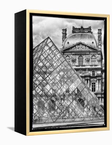 View of the Pyramid and the Louvre Museum Building, Paris, France, Europe-Philippe Hugonnard-Framed Stretched Canvas