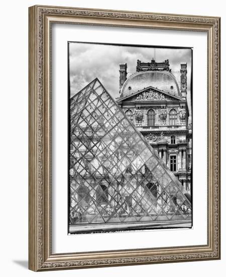 View of the Pyramid and the Louvre Museum Building, Paris, France, Europe-Philippe Hugonnard-Framed Art Print