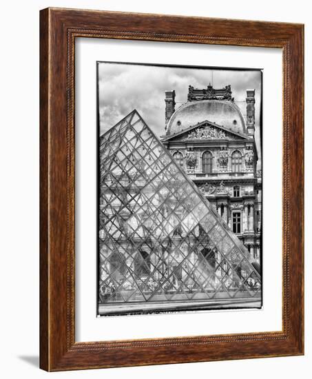 View of the Pyramid and the Louvre Museum Building, Paris, France, Europe-Philippe Hugonnard-Framed Art Print