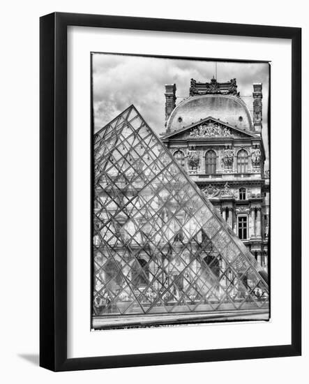 View of the Pyramid and the Louvre Museum Building, Paris, France, Europe-Philippe Hugonnard-Framed Art Print