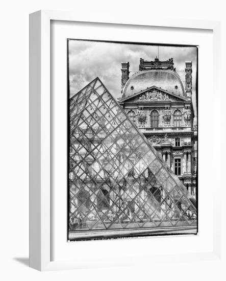 View of the Pyramid and the Louvre Museum Building, Paris, France, Europe-Philippe Hugonnard-Framed Art Print