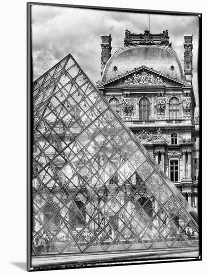 View of the Pyramid and the Louvre Museum Building, Paris, France, Europe-Philippe Hugonnard-Mounted Art Print