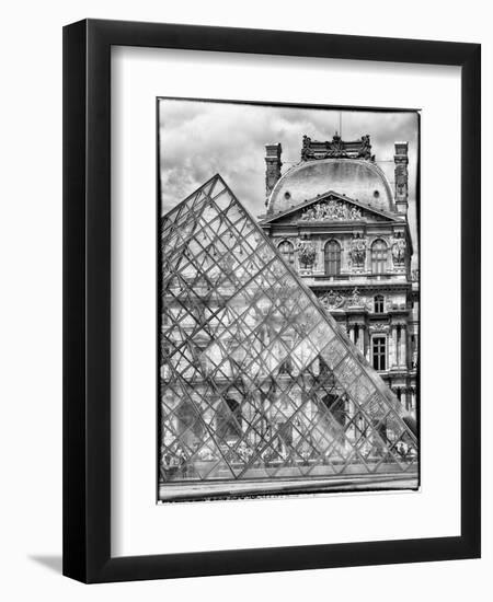 View of the Pyramid and the Louvre Museum Building, Paris, France, Europe-Philippe Hugonnard-Framed Art Print