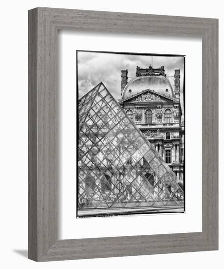 View of the Pyramid and the Louvre Museum Building, Paris, France, Europe-Philippe Hugonnard-Framed Premium Giclee Print