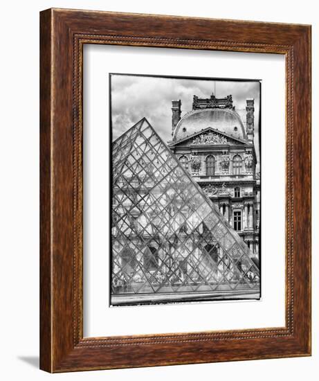 View of the Pyramid and the Louvre Museum Building, Paris, France, Europe-Philippe Hugonnard-Framed Premium Giclee Print