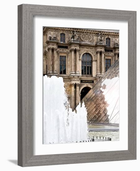 View of the Pyramid and the Louvre Museum Building, Paris, France-Philippe Hugonnard-Framed Photographic Print