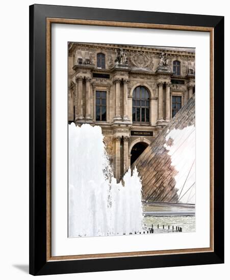 View of the Pyramid and the Louvre Museum Building, Paris, France-Philippe Hugonnard-Framed Photographic Print